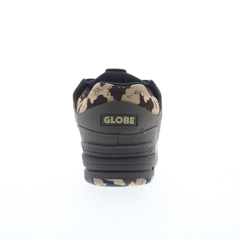 Globe Fusion GBFUS Mens Green Leather Lace Up Skate Inspired Sneakers Shoes