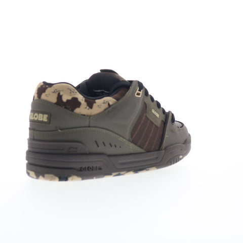 Globe Fusion GBFUS Mens Green Leather Lace Up Skate Inspired Sneakers Shoes