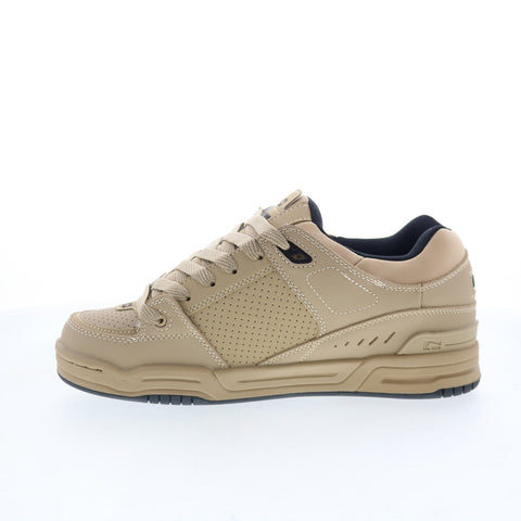 Globe Fusion GBFUS Mens Brown Leather Lace Up Skate Inspired Sneakers Shoes