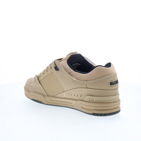 Globe Fusion GBFUS Mens Brown Leather Lace Up Skate Inspired Sneakers Shoes