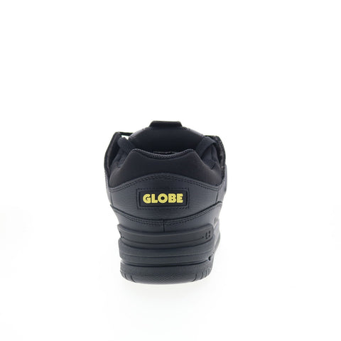 Globe Fusion GBFUS Mens Black Leather Skate Inspired Sneakers Shoes
