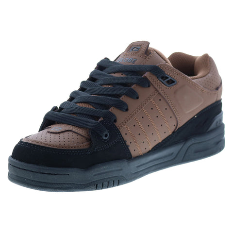 Globe Fusion GBFUS Mens Brown Leather Lace Up Skate Inspired Sneakers Shoes