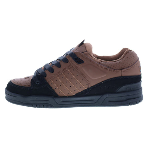 Globe Fusion GBFUS Mens Brown Leather Lace Up Skate Inspired Sneakers Shoes