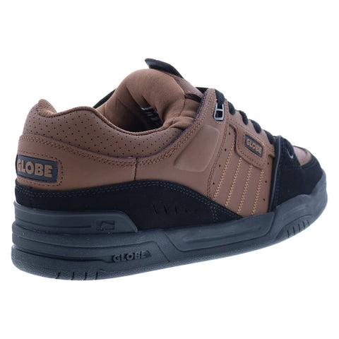 Globe Fusion GBFUS Mens Brown Leather Lace Up Skate Inspired Sneakers Shoes