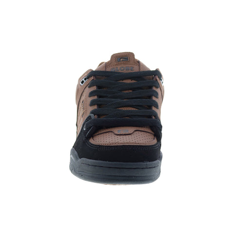 Globe Fusion GBFUS Mens Brown Leather Lace Up Skate Inspired Sneakers Shoes