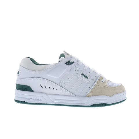 Globe Fusion GBFUS Mens White Leather Lace Up Skate Inspired Sneakers Shoes