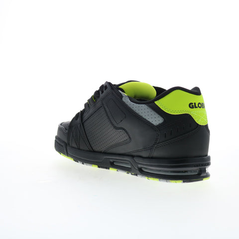 Globe Sabre GBSABR Mens Black Leather Lace Up Skate Inspired Sneakers Shoes