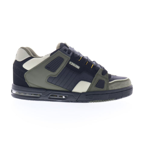 Globe Sabre GBSABR Mens Black Leather Lace Up Skate Inspired Sneakers Shoes