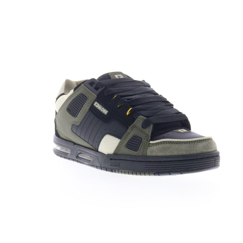 Globe Sabre GBSABR Mens Black Leather Lace Up Skate Inspired Sneakers Shoes