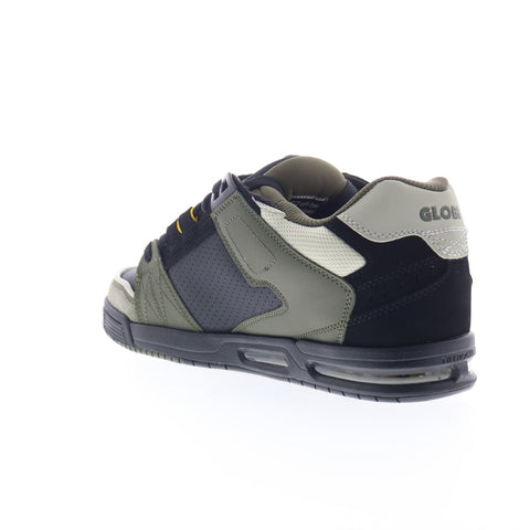 Globe Sabre GBSABR Mens Black Leather Lace Up Skate Inspired Sneakers Shoes