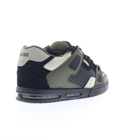 Globe Sabre GBSABR Mens Black Leather Lace Up Skate Inspired Sneakers Shoes