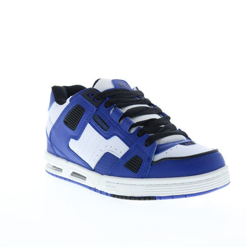 Globe Sabre GBSABR Mens Blue Leather Lace Up Skate Inspired Sneakers Shoes
