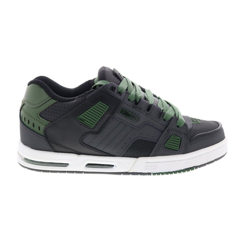 Globe Sabre GBSABR Mens Gray Leather Lace Up Skate Inspired Sneakers Shoes