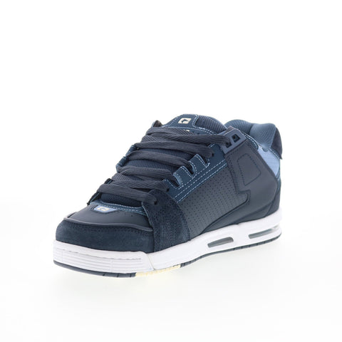 Globe Sabre GBSABR Mens Blue Leather Lace Up Skate Inspired Sneakers Shoes