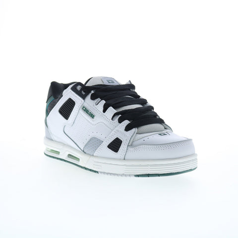 Globe Sabre GBSABR Mens White Leather Lace Up Skate Inspired Sneakers Shoes