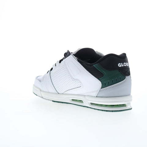 Globe Sabre GBSABR Mens White Leather Lace Up Skate Inspired Sneakers Shoes