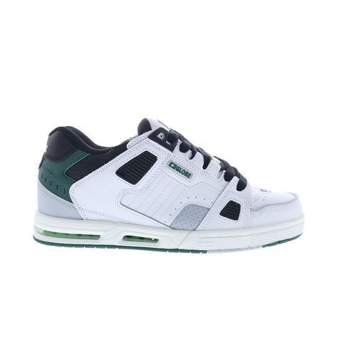 Globe Sabre GBSABR Mens White Leather Lace Up Skate Inspired Sneakers Shoes