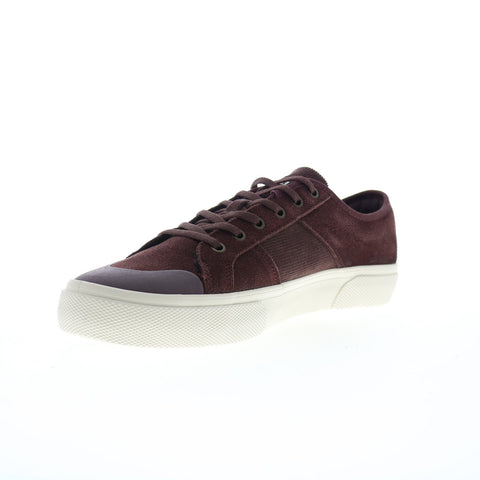 Globe Surplus GBSURP Mens Burgundy Suede Skate Inspired Sneakers Shoes