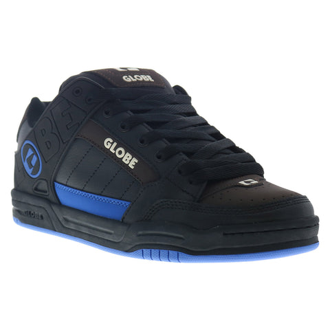 Globe Tilt GBTILT Mens Black Leather Lace Up Skate Inspired Sneakers Shoes