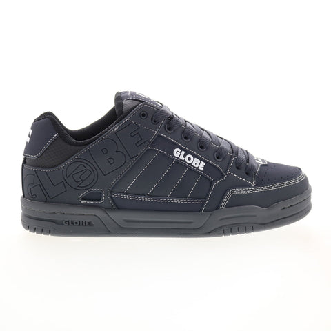 Globe Tilt GBTILT Mens Black Leather Lace Up Skate Inspired Sneakers Shoes