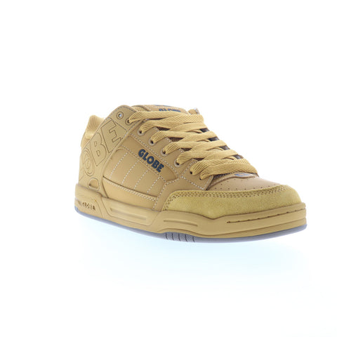 Globe Tilt GBTILT Mens Brown Leather Lace Up Skate Inspired Sneakers Shoes