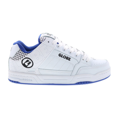 Globe Tilt GBTILT Mens White Leather Lace Up Skate Inspired Sneakers Shoes