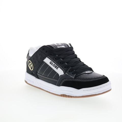 Globe Tilt GBTILT Mens Black Leather Lace Up Skate Inspired Sneakers Shoes
