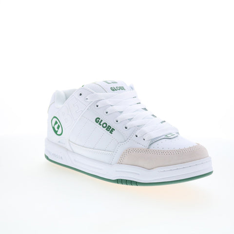 Globe Tilt GBTILT Mens White Leather Lace Up Skate Inspired Sneakers Shoes
