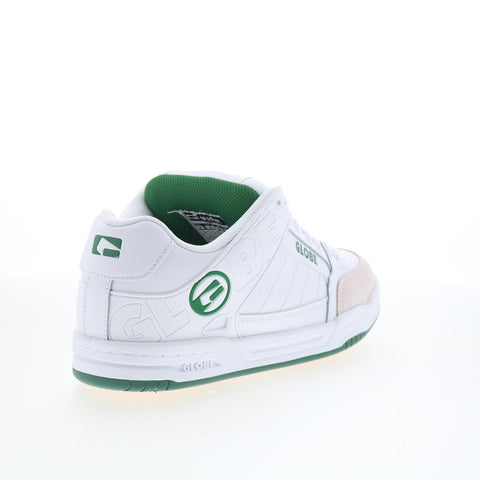 Globe Tilt GBTILT Mens White Leather Lace Up Skate Inspired Sneakers Shoes