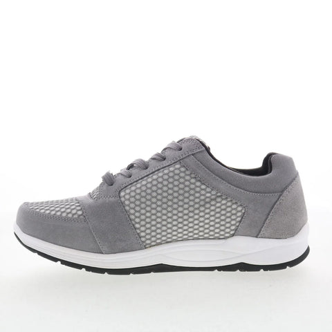 Drew Gemini 10296-43 Womens Gray Mesh Lace Up Lifestyle Sneakers Shoes