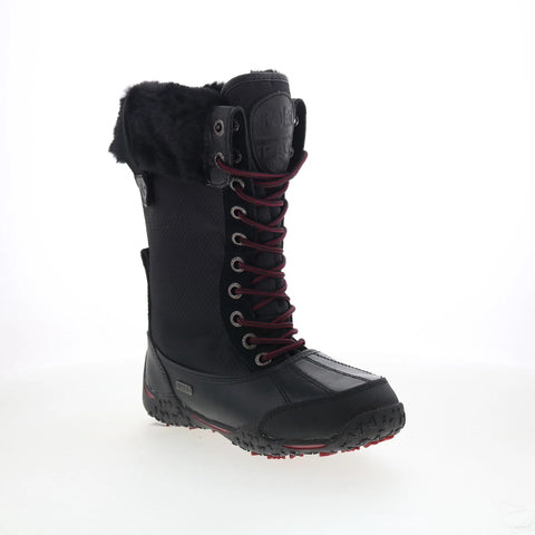 Pajar Genevieve 53162 Womens Black Leather Lace Up Casual Dress Boots