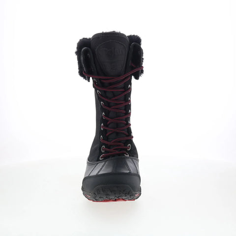 Pajar Genevieve 53162 Womens Black Leather Lace Up Casual Dress Boots