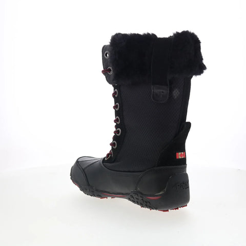 Pajar Genevieve 53162 Womens Black Leather Lace Up Casual Dress Boots
