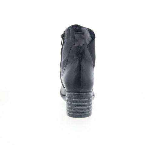 Miz Mooz Georgia Womens Black Leather Zipper Ankle & Booties Boots