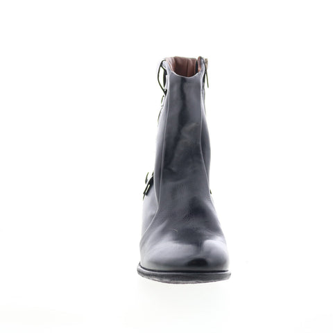 A.S. 98 Gerald Womens Black Leather Zipper Ankle & Booties Boots