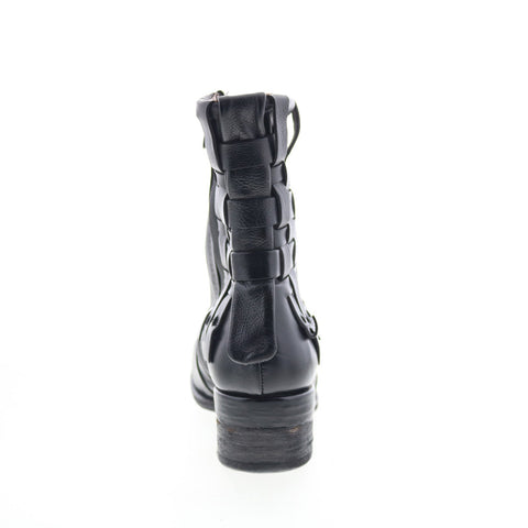 A.S. 98 Gerald Womens Black Leather Zipper Ankle & Booties Boots