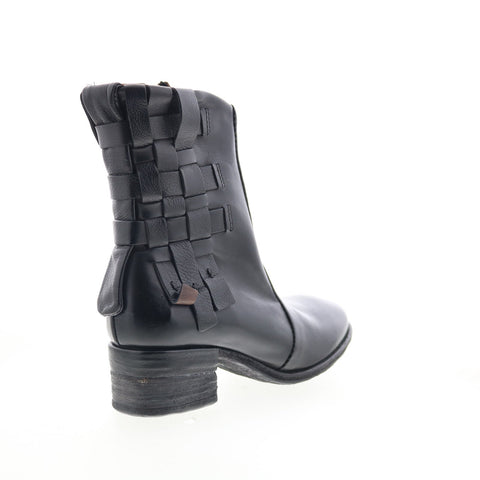 A.S. 98 Gerald Womens Black Leather Zipper Ankle & Booties Boots