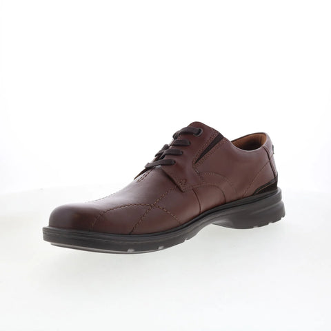 Clarks Gessler Lace Mens Brown Wide Oxfords & Lace Ups Casual Shoes