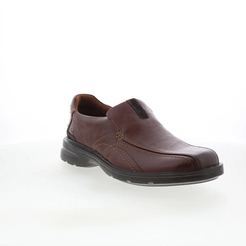 Clarks Gessler Step Mens Brown Wide Loafers & Slip Ons Casual Shoes