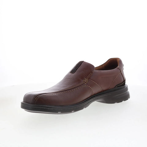Clarks Gessler Step Mens Brown Wide Loafers & Slip Ons Casual Shoes