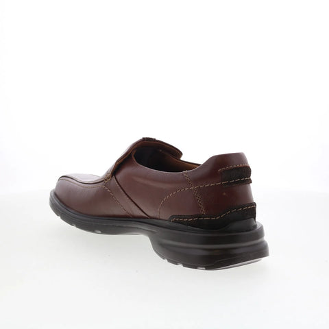 Clarks Gessler Step Mens Brown Wide Loafers & Slip Ons Casual Shoes