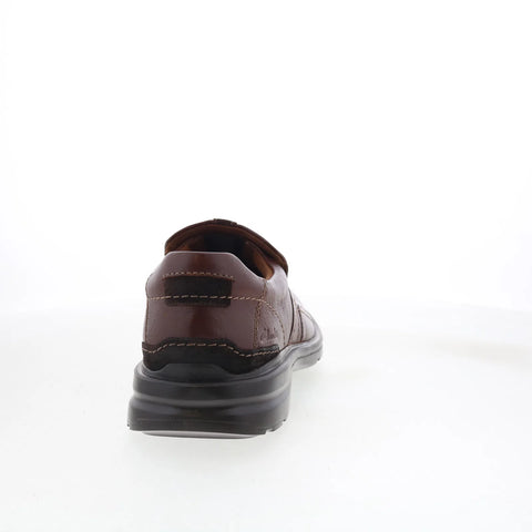 Clarks Gessler Step Mens Brown Wide Loafers & Slip Ons Casual Shoes