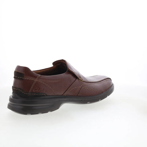Clarks Gessler Step Mens Brown Wide Loafers & Slip Ons Casual Shoes
