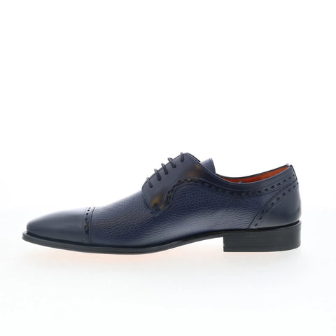 Mezlan Gianni 21157 Mens Blue Leather Oxfords & Lace Ups Cap Toe Shoes