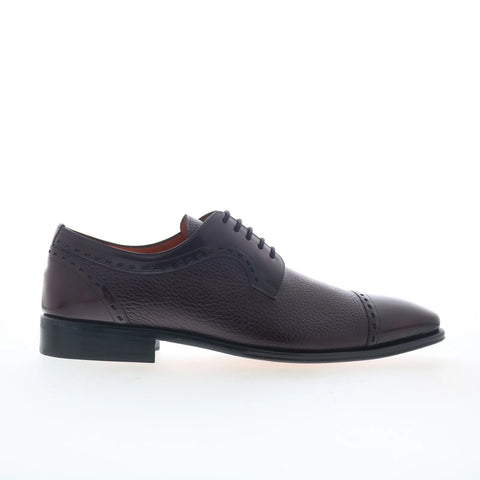 Mezlan Gianni 21157 Mens Red Leather Oxfords & Lace Ups Cap Toe Shoes