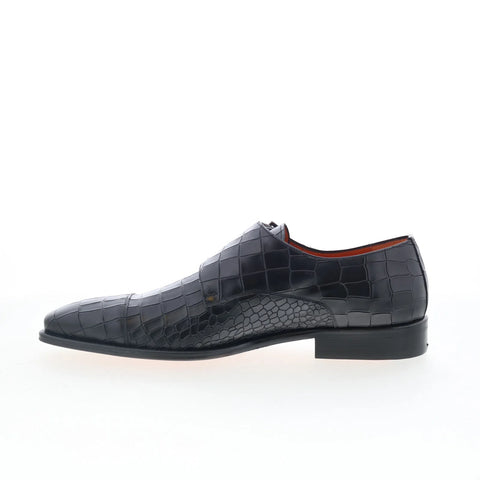 Mezlan Gianni 21216 Mens Black Leather Loafers & Slip Ons Casual Shoes