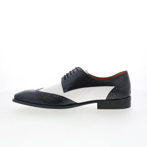 Mezlan Gianni 21220 Mens Black Oxfords & Lace Ups Wingtip & Brogue Shoes