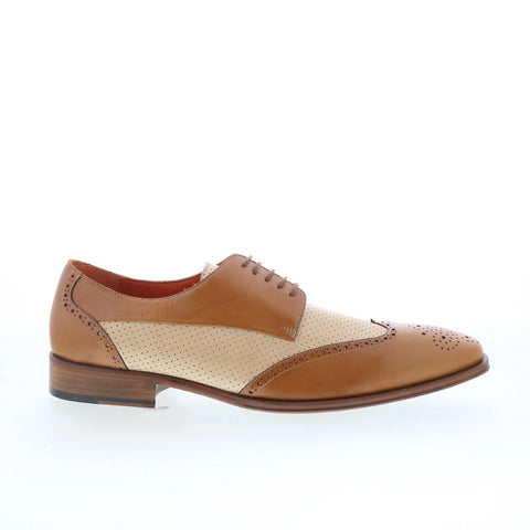 Mezlan Gianni 21220 Mens Brown Oxfords & Lace Ups Wingtip & Brogue Shoes