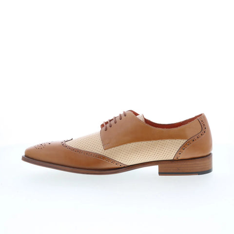 Mezlan Gianni 21220 Mens Brown Oxfords & Lace Ups Wingtip & Brogue Shoes
