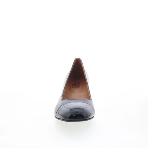 Miz Mooz Gilda Womens Black Leather Slip On Pumps Heels Shoes